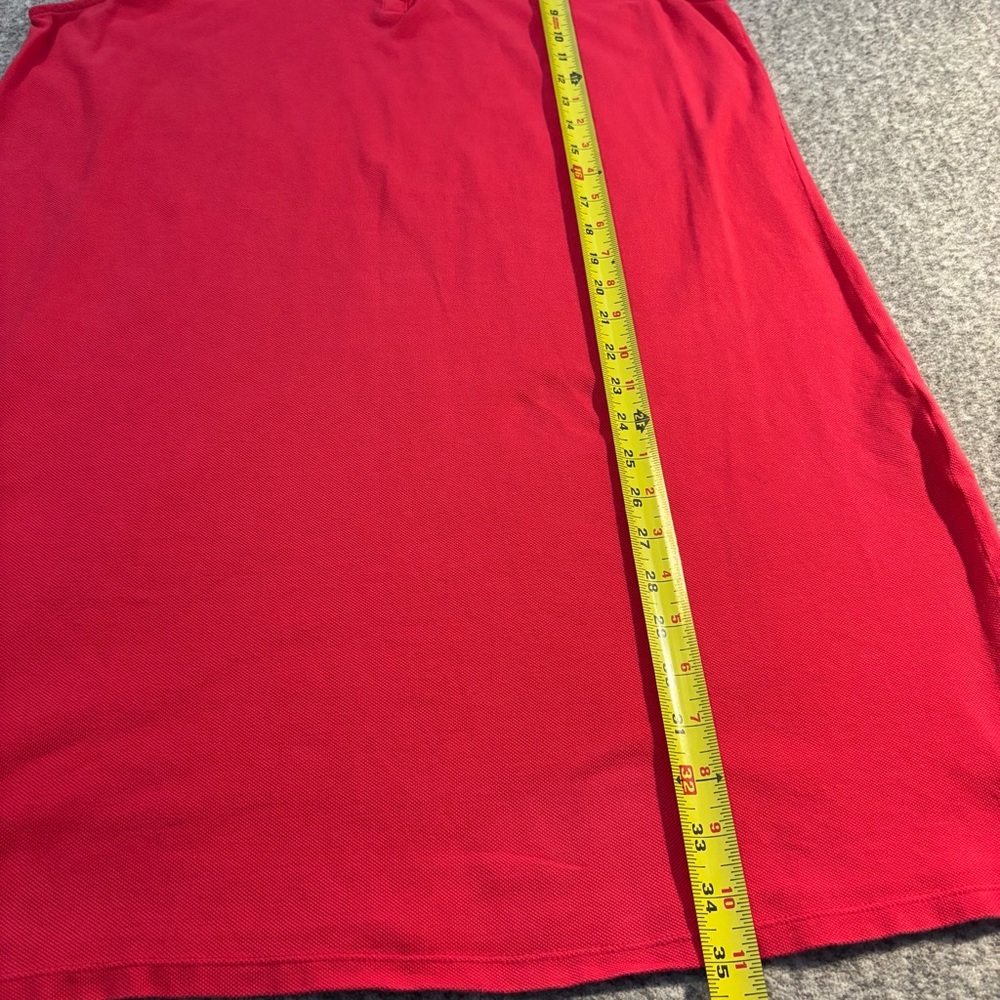 Pappagallo Bright Pink Polo Dress Sleeveless Large Cotton Golf Tennis - Picture 7 of 7